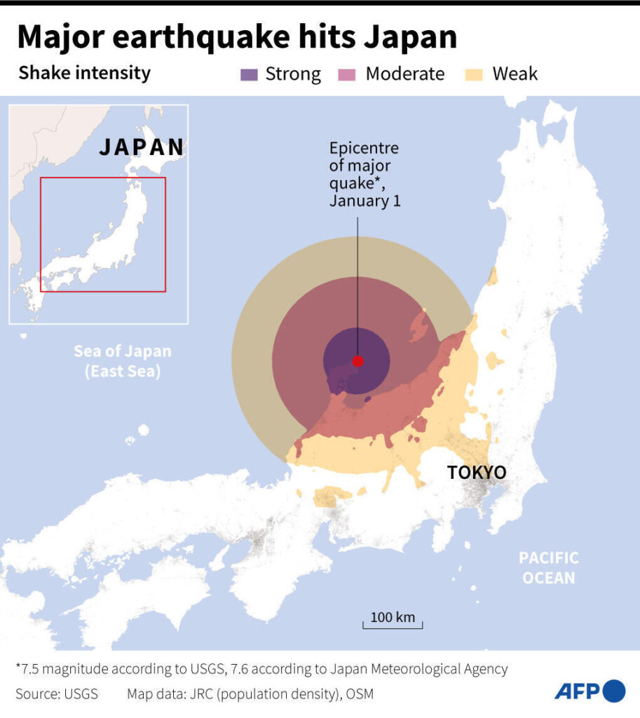 Japonia është vendi më i prekur nga tërmetet në botë.